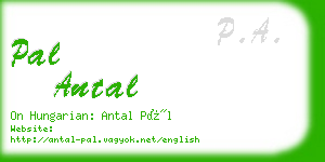 pal antal business card